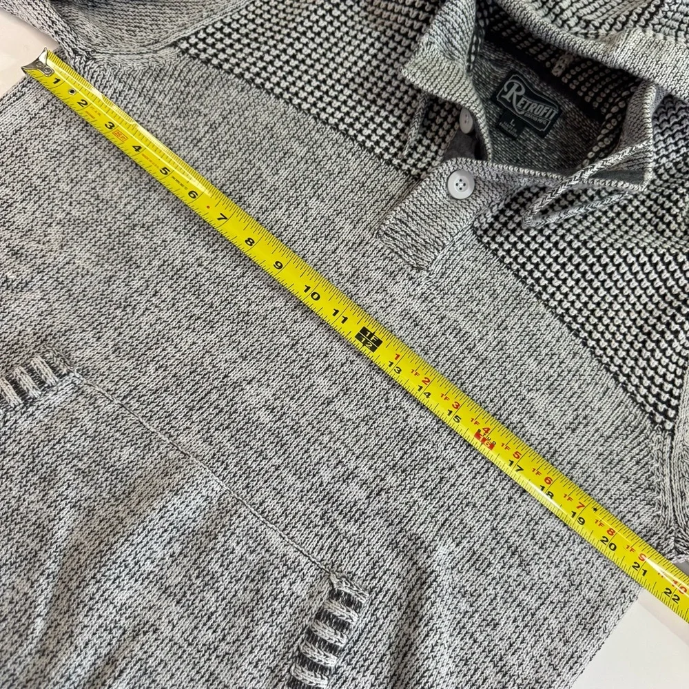 Retrofit Sweater Men's White Black Cotton Hoodie Sweatshirt 90s vintage Size L
